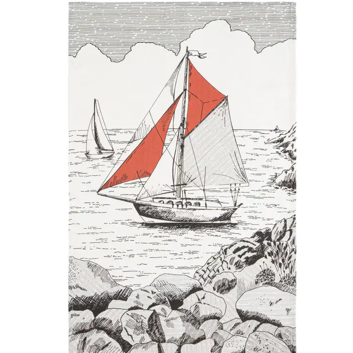 Sailing Away Tea Towel